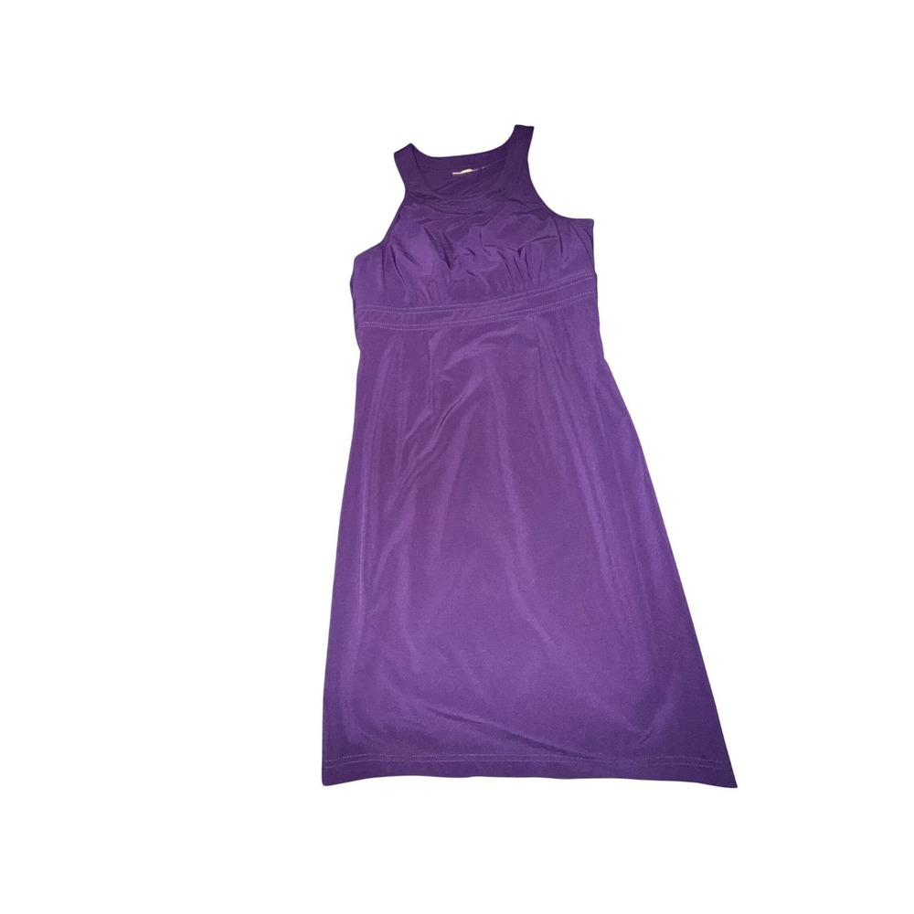 Athleta Purple High Neck Racerback Athletic Dress Zip Pocket 819756 Size6 - Picture 7 of 12
